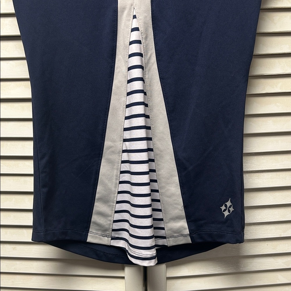 Navy and White Striped Athletic Top - Picture 4 of 6